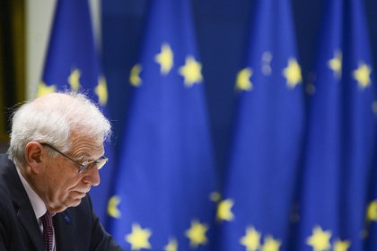 Brussels (Belgium), 08/09/2014.- European Union High Representative for Foreign Affairs and Security PolicyáJosepáBorrell attends the G5 Sahel Summit via video conference in Brussels, Belgium, 16 February 2021. (Bélgica, Bruselas) EFE/EPA/JOHANNA GERON / POOL
