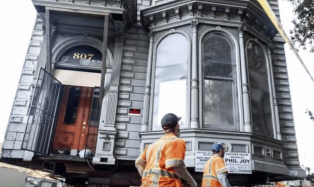 Casa de 139 años se traslada a la nueva dirección de San Francisco