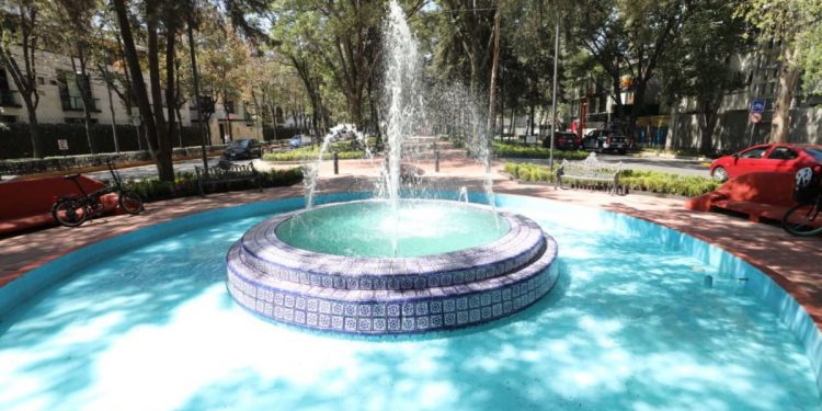 Rehabilitan camellón de Horacio en la alcaldía Miguel Hidalgo