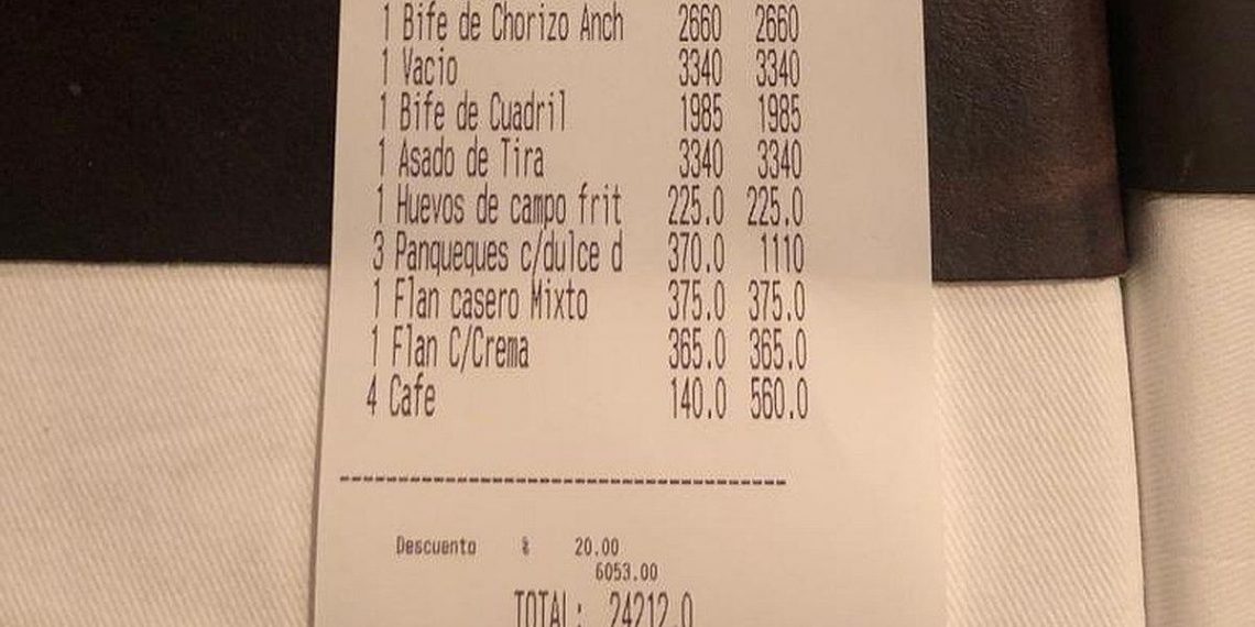 publicó el ticket furiosa y su marido dijo que fue absurdo de barato