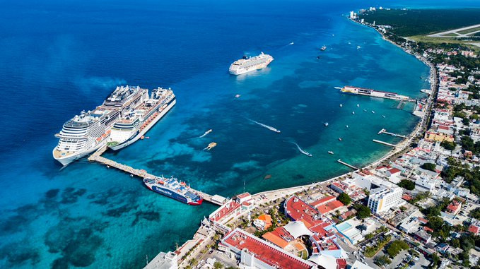 Cozumel, en México, es el puerto del Caribe que más cruceristas recibe.