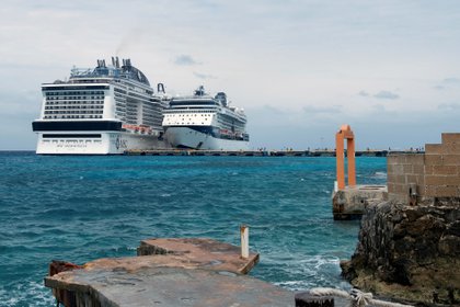 Crucero MSC Meraviglia arribó a Punta Langosta en Cozumel, Mexico, el 27 de febrero de 2020 Foto: (REUTERS/Florent Serfari)