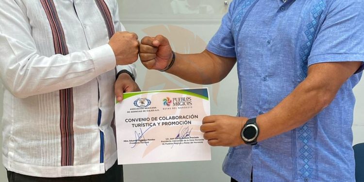 AMAV y Pueblos Mágicos del Noroeste firman convenio; expondrán bellezas de BCS en el mundo