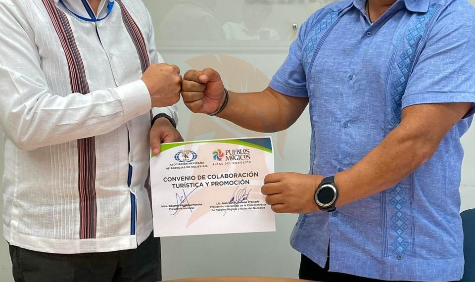 AMAV y Pueblos Mágicos del Noroeste firman convenio; expondrán bellezas de BCS en el mundo