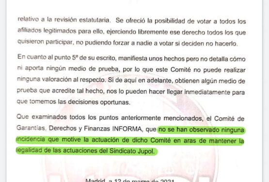 Afiliados de Jupol acusan al líder de "dispendios en viajes y comidas" y piden las cuentas