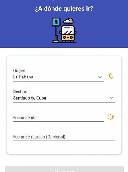 Interfaz de Viajando