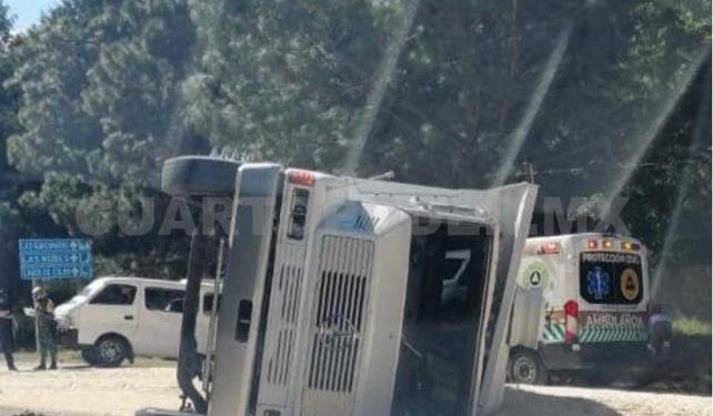 Cinco personas heridas en accidente carretero