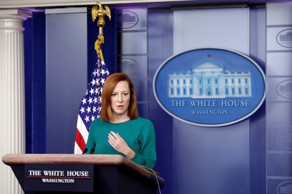 En la imagen, la portavoz de la Casa Blanca, Jen Psaki. EFE/EPA/Yuri Gripas
