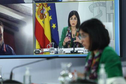 22/03/2021 La ministra de Sanidad, Carolina Darias, durante una rueda de prensa tras la reunión del Consejo Interterritorial del Sistema Nacional de Salud, en Madrid (España), a 22 de marzo de 2021. El Consejo Interterritorial se ha reunido este lunes para abordar el proceso de vacunación y también para realizar un seguimiento de la pandemia por Covid-19 en el país.
POLITICA 
EUROPA PRESS/R.Rubio.POOL - Europa Press
