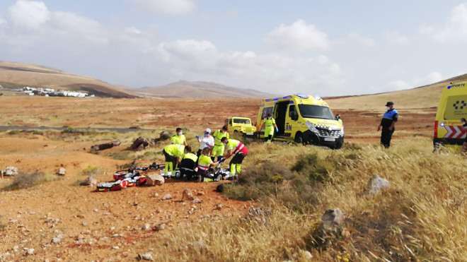 Fallece un crucerista alemán mientras hacía un trayecto en bicicleta en Lanzarote