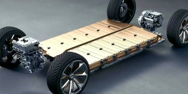 Foto: Las baterías de un coche eléctrico de General Motors. (GM)