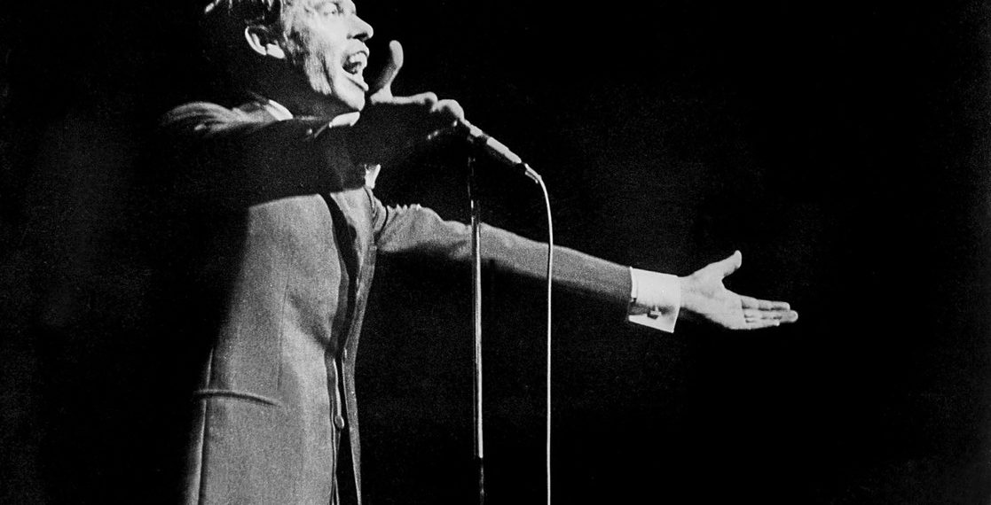 El cantante belga en un concierto.
