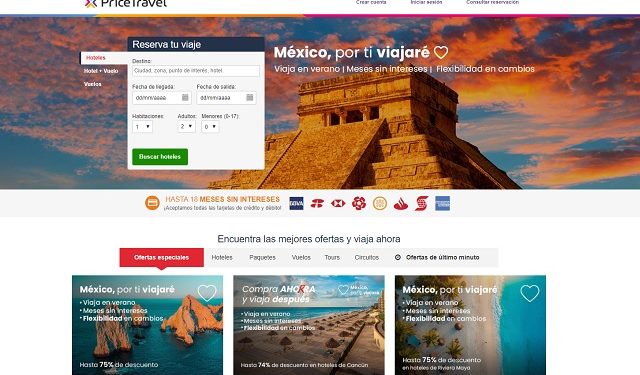 Pricetravel amplía oferta de hoteles con tarifas en tiempo real