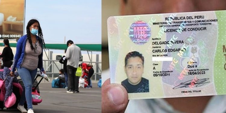 Brevete y viajes interprovinciales en Perú.