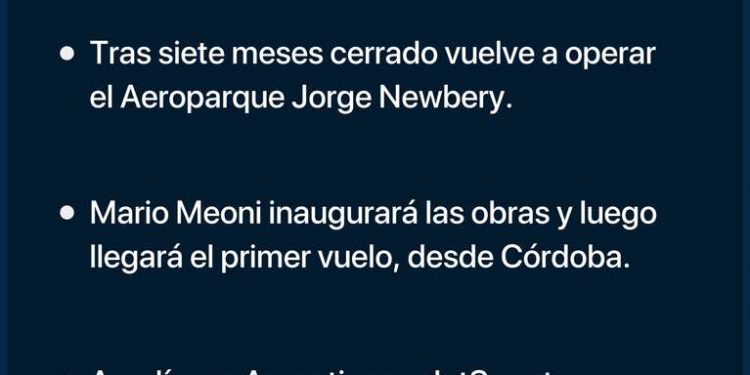 Tras siete meses cerrado, reabre Aeroparque: ¿qué líneas aéreas operarán y a qué destinos?
