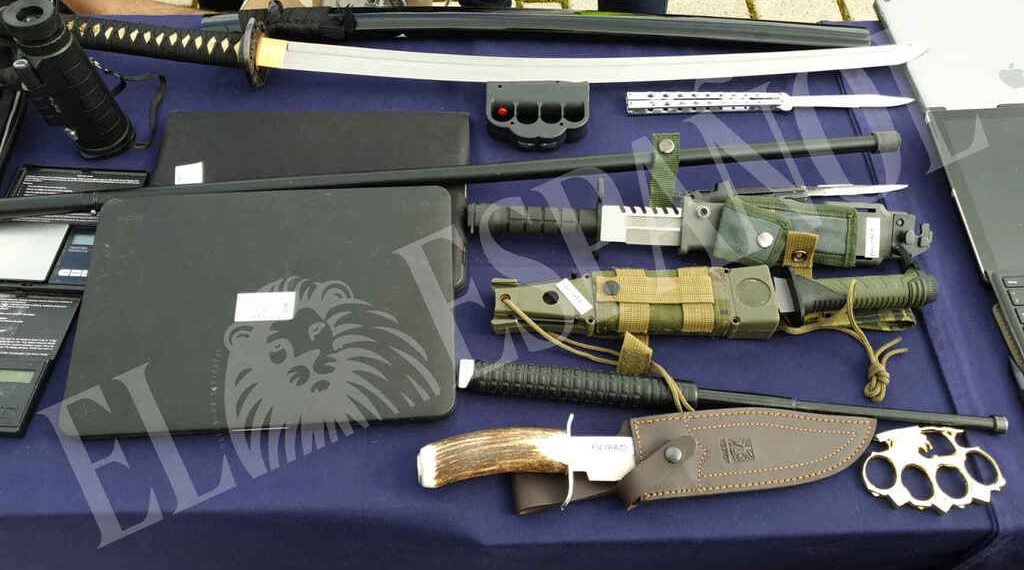Algunas de las armas incautadas a la organización.