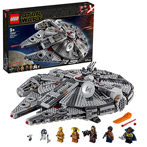 LEGO 75257 Star Wars Halcón Milenario, Set de Construcción de Nave Espacial con Mini Figuras de Chewbacca, Lando, C-3PO, R2-D2