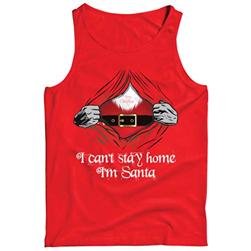 lepni.me Camisetas de Tirantes para Hombre No Puedo Quedarme en Casa Soy Santa 2020 Navidad Equipo de Bloqueo (Medium Rojo Multicolor)