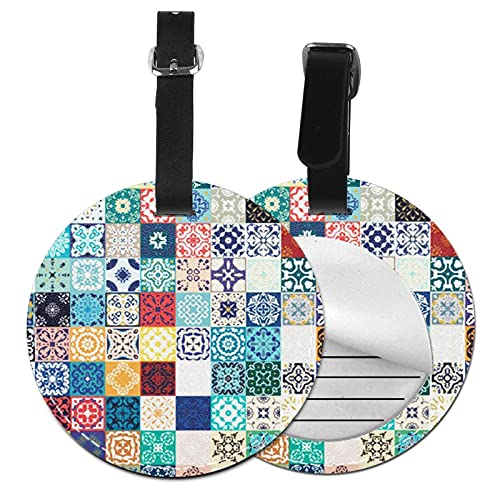 Etiquetas para Equipaje Bolso ID Tag Viaje Bolso De La Maleta Identifier Las Etiquetas Maletas Viaje Luggage ID Tag para Maletas Equipaje Mediterráneo Floral