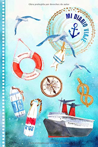 Mi Diario de Viaje: El Crucero Libro de Registro de Viajes Guiado Infantil - Cuaderno de Recuerdos de Actividades en Vacaciones para Escribir, Dibujar, Afirmaciones de Gratitud para Niños y Niñas