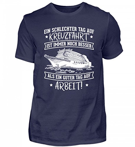 Chorchester - Camiseta para hombre, diseño de cruceros azul oscuro S
