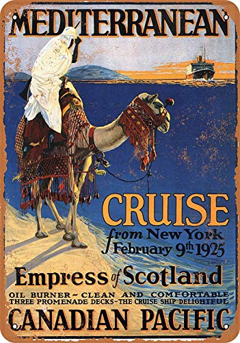 Kilburn 1925 - Cruceros mediterráneos del Pacífico Canadiense, decoración de Pared Creativa Retro, Fondo de Tendencia de Personalidad, Estilo Simple, Pintura de Hierro