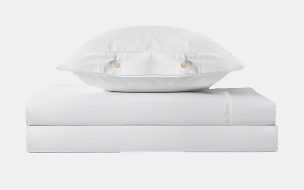 Juego de sábanas de algodón egipcio de Bassols en color blanco