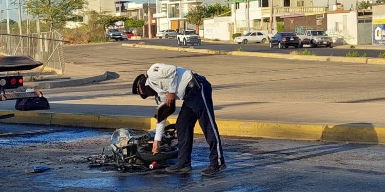Joven motociclista resulta lesionado en un choque, en Culiacán