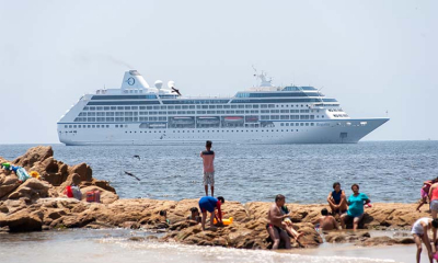La Jornada Guerrero - Causa revuelo en redes sociales la llegada de un crucero a Acapulco