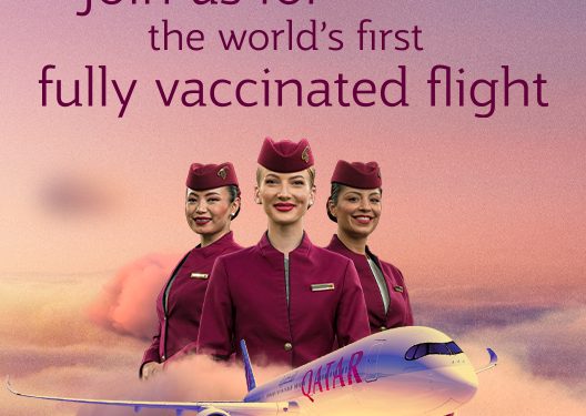 Qatar Airways operó el primer vuelo del mundo libre de Covid, con toda la tripulación y pasajeros vacunados