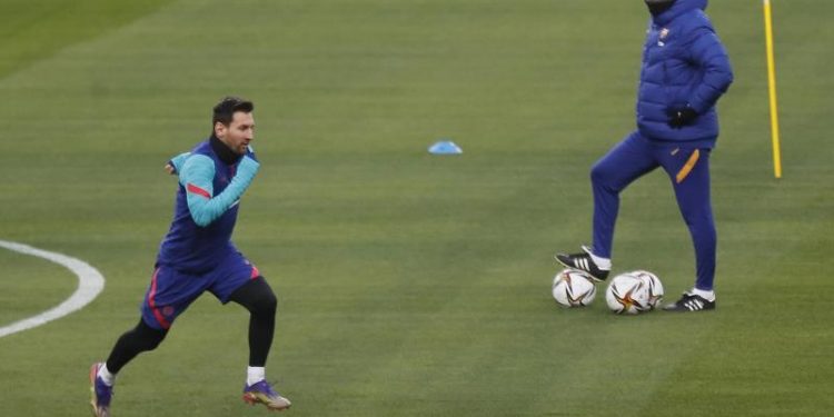 Último entrenamiento antes de viajar a Sevilla
