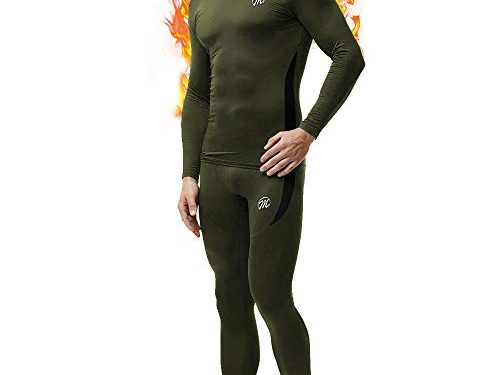 MEETWEE Ropa Interior térmica Hombre, Conjuntos térmicos, Camiseta Térmica Hombres Manga Larga Pantalones Largos para Esquí, Montaña, Ciclismo, Fitness