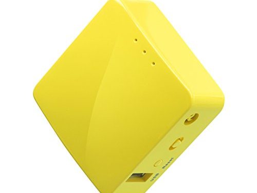 GL.iNet GL-MT300N-V2 (Mango) Mini VPN Travel Router portátil inalámbrico, Hotspot de Móvil de Bolsillo, WiFi Puente Repetidor, Extensor de Rango, Cliente OpenVPN, 300Mbps Alto Rendimiento, 128MB RAM