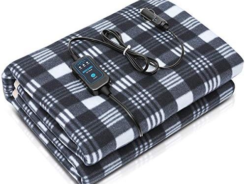 ELUTO Manta Eléctrica Manta de Calefacción Eléctrica para Coche 12V para Coche Vehículos Recreativos Viajes de Invierno Campamentos o Situaciones de Emergencia