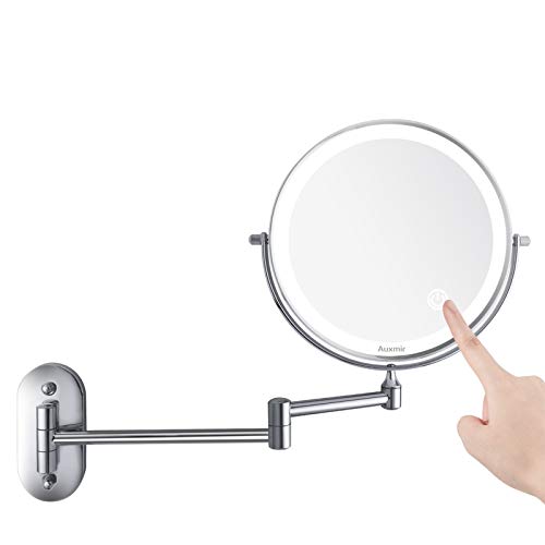 3 o 7 aumentos Espejo de maquillaje 360° con montaje en pared Libaro Imola espejo de afeitar de doble cara con aumento 
