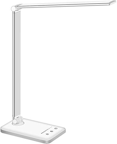 Lámpara LED de Escritorio con Puerto USB de carga Flexo LED con 3 Modos de Luz August LEC315 