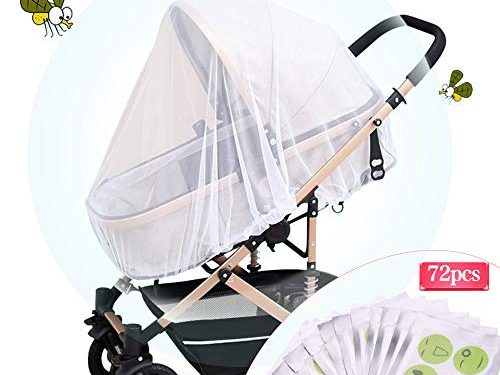 Fabur Universal Mosquitera Carrito Bebé,Mosquitera Bebé silla de paseo y cuna de viaje resistente, Protección Perfecto Elástica y lavable