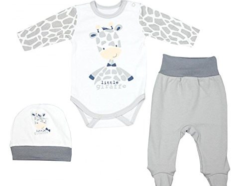 TupTam Conjunto de Ropa Bebés Body y Pantalones y Gorra, Jirafa, 56