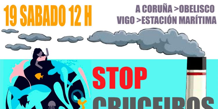 Concentración en Vigo contra el regreso del turismo de los cruceros y los rellenos en la Ría