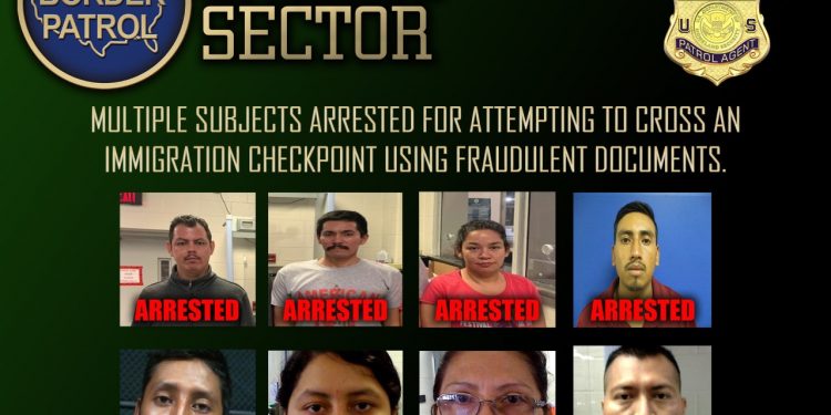 Patrulla Fronteriza arresta a personas indocumentadas con documentos falsos