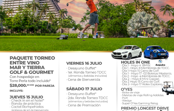 Entre vino, mar y tierra, golf & gourmet