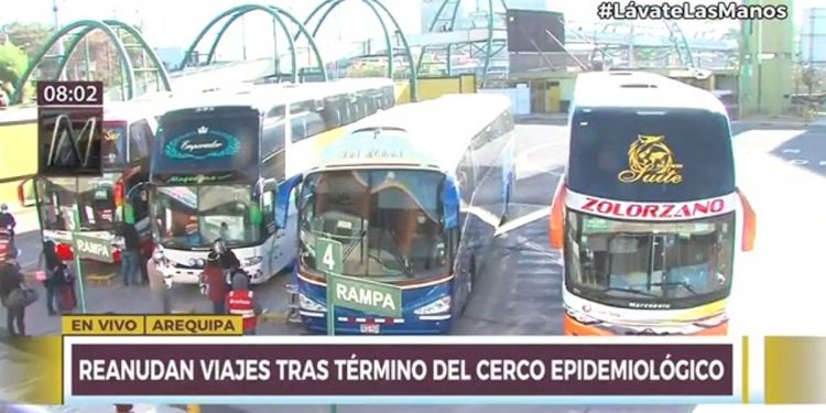 Arequipa: Reanudan viajes tras término de cerco epidemiológico