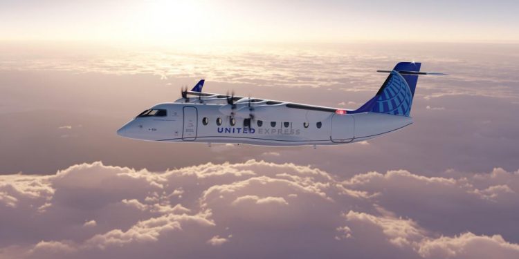 Así será el nuevo avión eléctrico de United Airlines