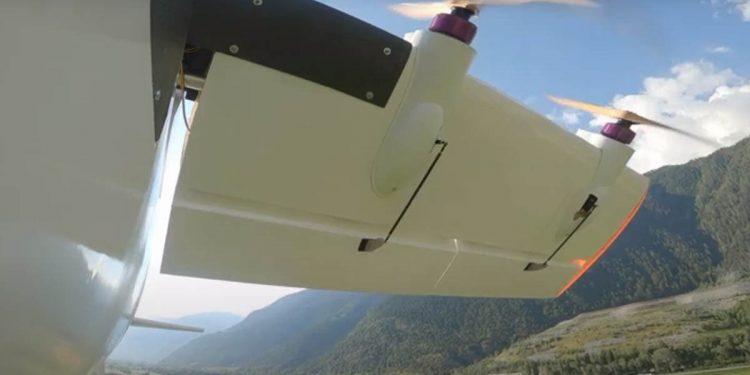 detalle ala basculante prototipo aero2 Dufour Aerospace