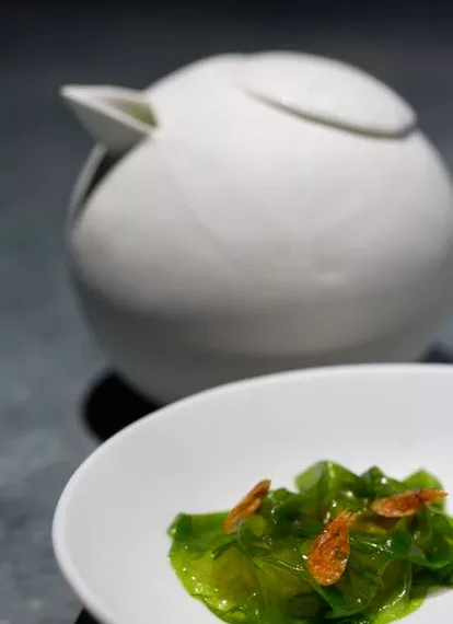 17/01/17 Enigma, nuevo restaurante de Albert Adria en la calle Sepulveda 30-40. Barcelona. En la foto el plato Bahn-Cuon