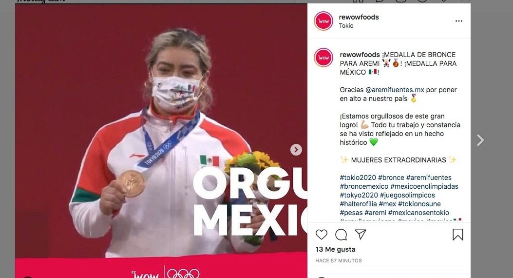 Aremi Fuentes gana en Olímpicos y comparte triunfo con ReWOW Foods