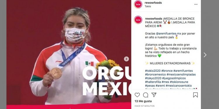 Aremi Fuentes gana en Olímpicos y comparte triunfo con ReWOW Foods