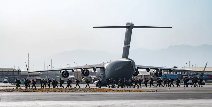 FILE PHOTO: Evacuation at Hamid Karzai International Airport