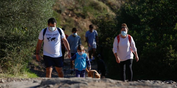 Turistas en la zona norte de Cáceres.