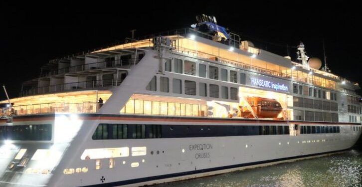 El Hanseatic Inspiration, en Getxo. (@bilbaoport)